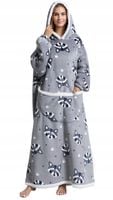 CIEPŁA BLUZA KOC OVERSIZE FUTRZAK 2W1 GRUBA