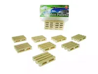 Drewniane palety 5x3,8x1cm 8 sztuk 1:32 HIPO