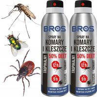 bros - spray na komary i kleszcze 50% deet 90ml - 2 szt.