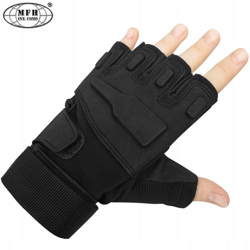 RĘKAWICE TAKTYCZNE BEZ PALCÓW PRO MFH Czarne XXL na Arena.pl