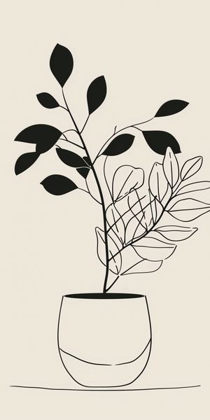 Plakat 50x100cm Prostota Doniczki zdjęcie 1