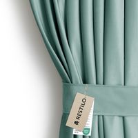 Zasłona VELVET styl klasyczny na taśmie 140x245 miętowa AmeliaHome