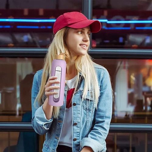 BIDON BUTELKA SZKLANA SZCZELNA NA WODĘ KUBEK POJEMNIK NA NAPÓJ SHAKER 1L na Arena.pl