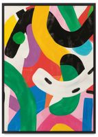 Plakat kolorowa abstrakcja w ramie 61x91 cm w czarnej ramie