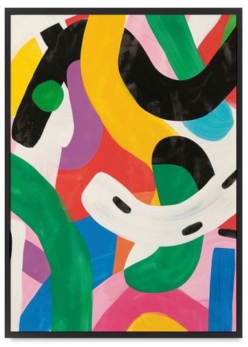 Plakat kolorowa abstrakcja w ramie 61x91 cm w czarnej ramie na Arena.pl