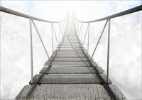 FOTOTAPETA widok most we mgle 3d na wymiar