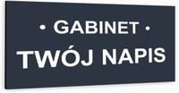 Tabliczka informacyjna ATRACYTOWA aluminiowa TWÓJ GABINET NADRUK UV
