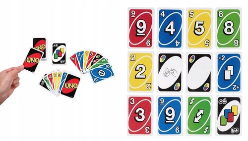 Gra karciana UNO MATTEL Towarzyska Karty UNO CDU W2087 112 kart na Arena.pl