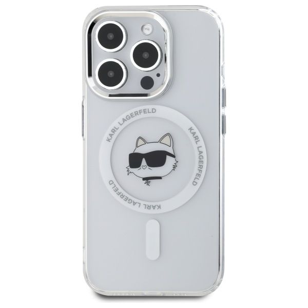 Etui Karl Lagerfeld do iPhone 15 Pro, Biały, MagSafe zdjęcie 3