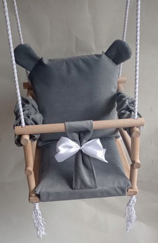 HUŚTAWKA 3w1 DLA DZIECI miś kolor SZARY na Arena.pl