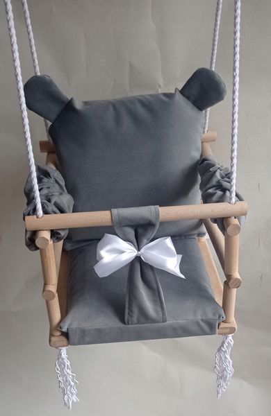 HUŚTAWKA 3w1 DLA DZIECI miś kolor SZARY zdjęcie 3