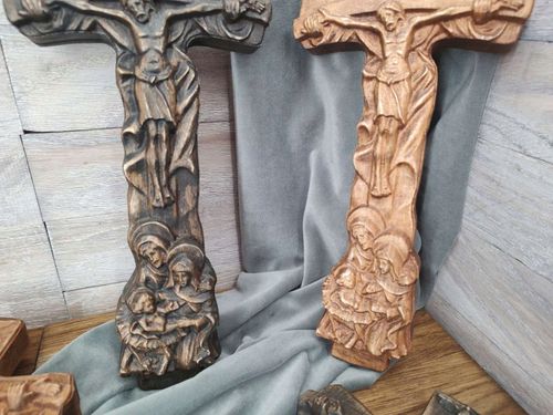 Drewniany Krzyż Krzyżyk na ścianę obraz 30cm na Arena.pl