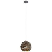 LAMPA wisząca PALERMO PND-2424-1S-GR+GD Italux geometryczna OPRAWA metalowy ZWIS mozaika grafitowa