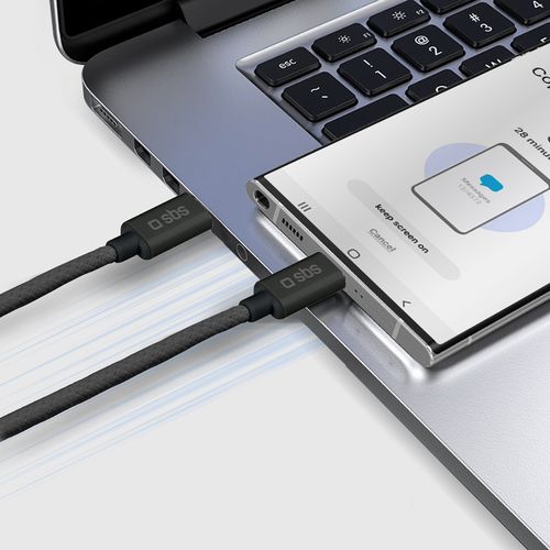 Kabel przewód w oplocie USB-C 60W 1.5m - czarny na Arena.pl