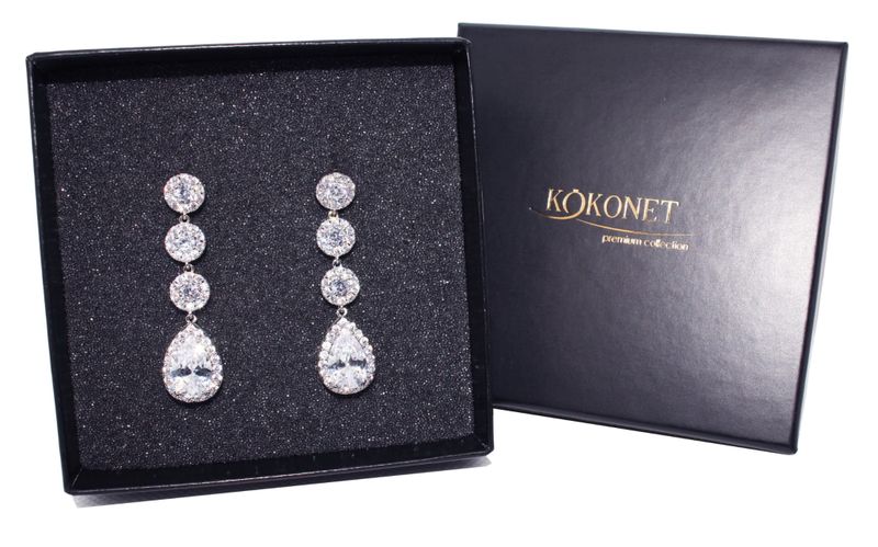 Kolczyki ślubne FELICE silver zdjęcie 1