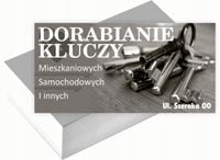 Wizytówki firmowe Foliowane 1000szt różne wzory DORABIANIE KLUCZY