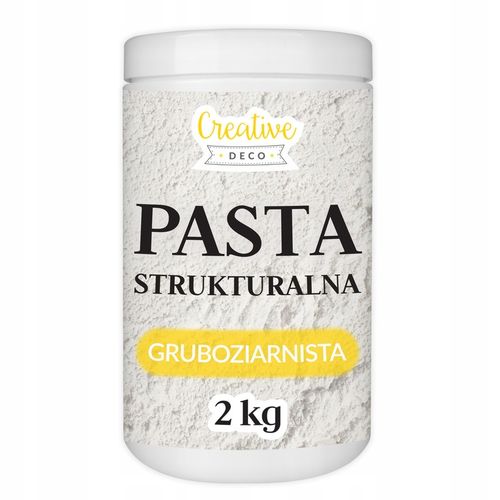Pasta strukturalna gruboziarnista biała do struktur i efektów 3D 2kg na Arena.pl