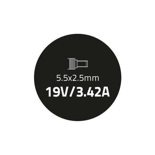 Qoltec Zasilacz do Asus | 65W | 19V | 3.42A | 5.5*2.5 | +kabel zasilający zdjęcie 5