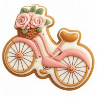 CIASTKO LUKROWANE BLOSSOME CAFE ROWER RÓŻOWY RĘCZNIE ROBIONE