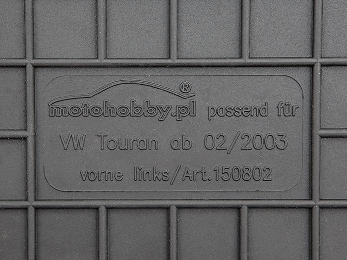 VW Touran I (2003-2010) DYWANIKI GUMOWE DEDYKOWANE zdjęcie 2