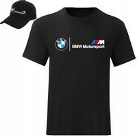 KOSZULKA MĘSKA BMW MOTORSPORT ROZMIAR M + CZAPKA Z DASZKIEM BMW MPOWER