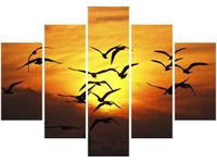 105CM 150CM OBRAZ 5 ELEM ODLATUJĄCE PTAKI ZACH DISCHNER DRUK