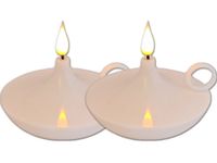 ZNICZ LAMPION WKŁAD WKŁADY OZDOBA LAMPKA BIAŁA ZESTAW 2 SZTUKI