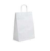 torby białe papier 24x11x32 rolowany uchwyt x 25