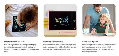 10-calowy kolorowy tablet LCD do pisania dla dzieci i maluchów, różowy na Arena.pl