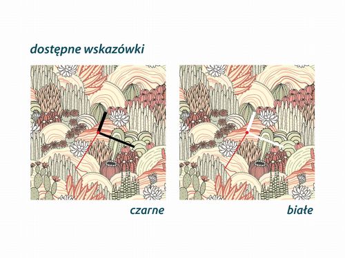 ZEGAR SZKLANY OKRĄGŁY - Kaktusy na Arena.pl