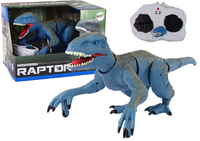 Zdalnie Sterowany Dinozaur Velociraptor Dźwięk Odgłosy Ryczenia Niebieski