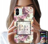 ETUI DO XIAOMI REDMI A1 - KWIATISTY WZÓR, MODNE DAMSKIE + SZKŁO