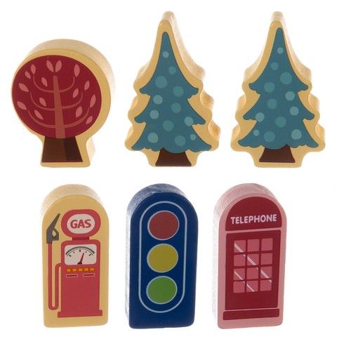 ND12_16014 Klocki drewniane- miasto 100szt. Kruzzel 19159 zdjęcie 14