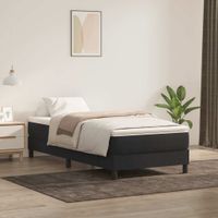 Łóżko Box Spring bez materaca Czarne 100x220 cm Aksamit