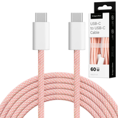 Kabel USB typu C - USB typu C 60 W 1 m różowy Kruger&Matz Basic