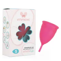 intimichic cup s silikonowa kubeczka menstruacyjna medyczna, woreczek