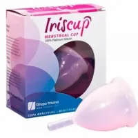 iriscup s rożowy kubek menstruacyjny + torba do sterylizacji