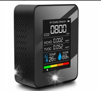 DETEKTOR JAKOŚCI POWIETRZA CO2 PPM WILGOTNOŚĆ TEMP HCHO TVOC CZYTELNY USC-C