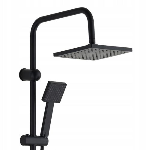 ZESTAW PRYSZNICOWY CZARNY Z DESZCZOWNICA, BATERIA, SŁUCHAWKA NATYNKOWY LOFT na Arena.pl