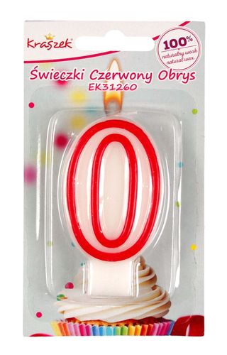 ŚWIECZKA CZERWONY OBRYS 0 na Arena.pl