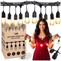 Girlanda świetlna lampki ogrodowe zewnętrzne 10m energooszczędne led ip65