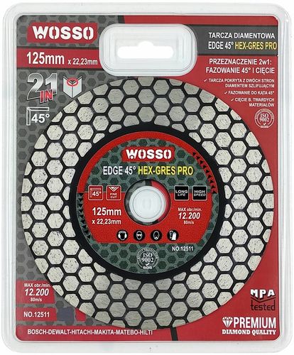 Tarcza DIAMENTOWA 125 do CIECIA pod katem 45 stopni gresu PERFECT Gres na Arena.pl