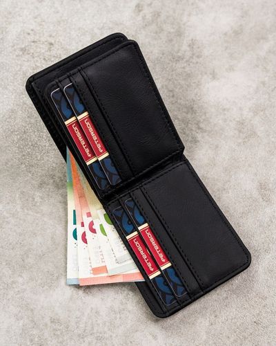 Portfel męski klasyczny poziomy RFID STOP mały kompaktowy prezent na Arena.pl