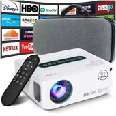 PROJEKTOR RZUTNIK ANDROID SMART TV WIFI FULL HD 12000LM 4K LED