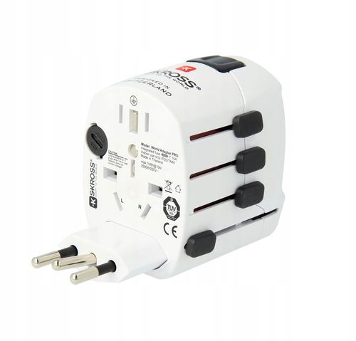 Adapter Podróżny SKROSS PRO 6in1 do 120 krajów UK, USA,Chiny, IT,CH, na Arena.pl