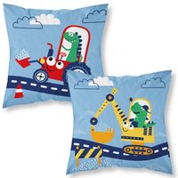 Poszewka 40X40 Dla Dzieci Dinusie Na Budowie 13A