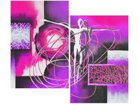 80X70CM TAŃCZĄCE POSTACIE FIOLECIE DUO OBRAZ
