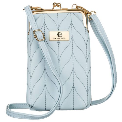 błękitna mini torebka damska z odczepianym przednim panelem - rovicky na Arena.pl