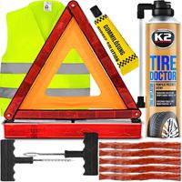 USZCZELNIACZ DO OPON SZNURKI DŁUTO ZESTAW NAPRAWCZY TRÓJKĄT KAMIZELKA