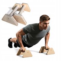 PARALETKI DREWNIANE UCHWYTY DO POMPEK KALISTENIKI ĆWICZEŃ MOCNE 25CM